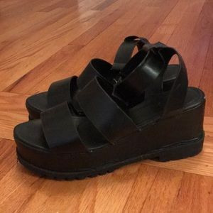 ASOS black chunky platform sandal